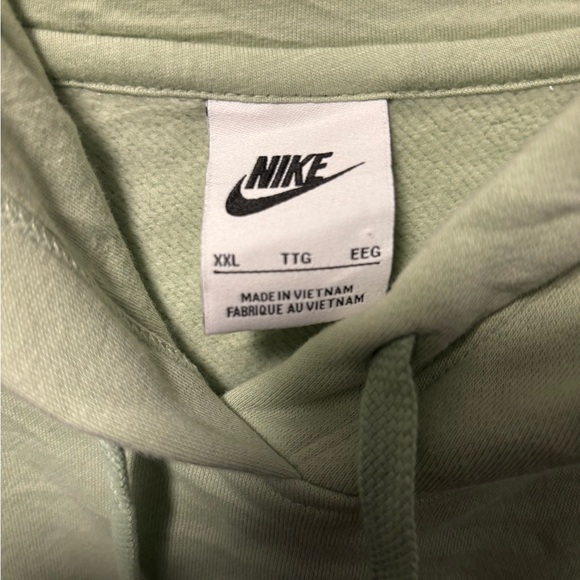 Nike Sweater Hoodie Pullover Green White XXL - Picture 3 of 3